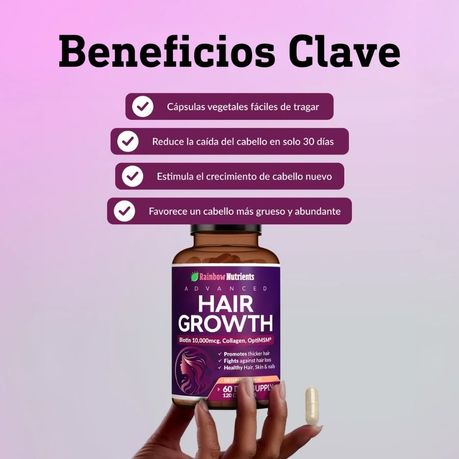 Vuelve a amar lo que ves en el espejo: Detén la caída y despierta el crecimiento que tu cabello había olvidado con Hair growth®